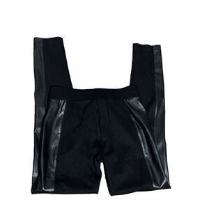 CAbi Black Vegan Leather Leggings Size XS